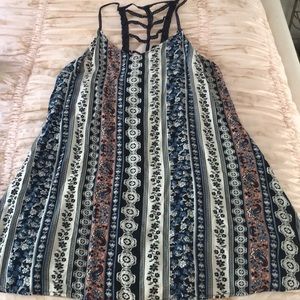 SUPER CUTE MINI DRESS WITH LATTER CROCHET BACK